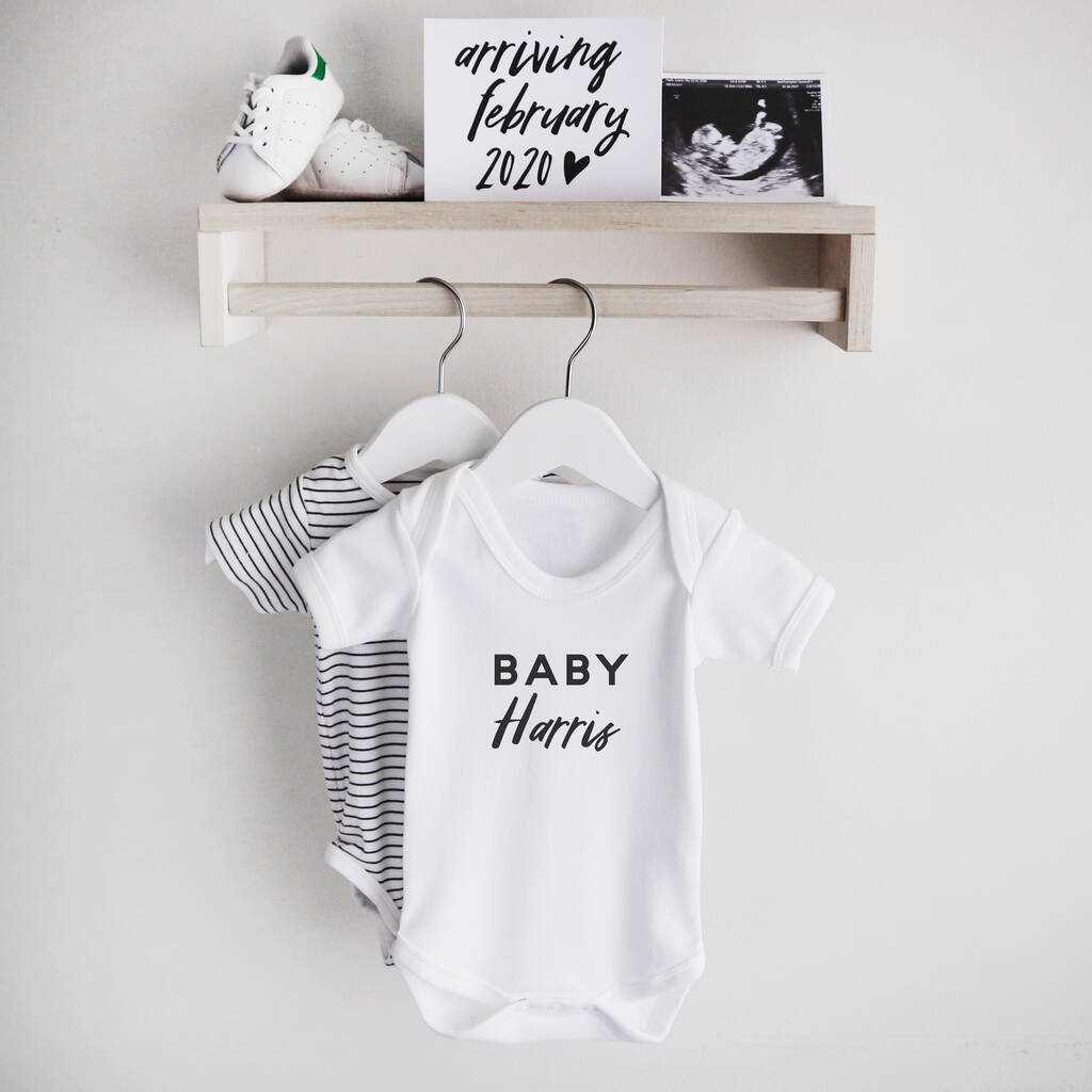 Personalised Baby Announcement Bodysuit, 1 of 8