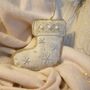 Luxury Irish Linen Festive Stocking Christmas Tree Decoration, thumbnail 1 of 4