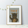 Personalised Tweed Bear Print, thumbnail 3 of 5