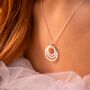 Triple Eternal Ring Pendant Personalised Necklace, thumbnail 2 of 12