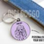 Poodle Outline ID Tag, thumbnail 2 of 4