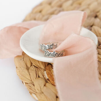 Sterling Silver Personalised Mantra Ring, 8 of 12