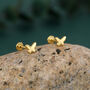 Sterling Silver Butterfly 16 G Flat Back Labret Earrings, thumbnail 3 of 12