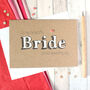 Bride, Hand Painted Wedding Day Card, From Groom, thumbnail 4 of 4