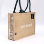 I Am Loved Jute Big Shopper Bag, thumbnail 1 of 5
