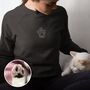 Personalised Pet Paw Outline Portrait Sweatshirt, thumbnail 1 of 12