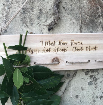Personalised Wooden Herb And Flower Dryer Hanger, 3 of 3