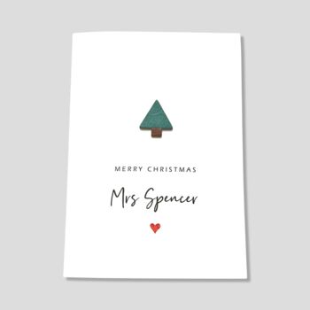 Personalised Christmas Card Teacher, 6 of 6
