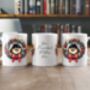 Personalised Pomeranian Christmas Wreath Dog Mug B, thumbnail 2 of 2