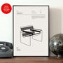Illustrated Art Print Wassily Chair, thumbnail 1 of 6