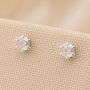 3mm Sterling Silver Aurora Crystal Stud Earrings, thumbnail 1 of 4