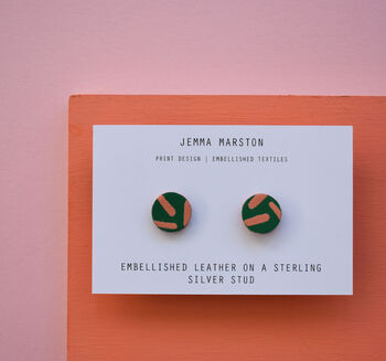 Colour Mini Leather Painted Studs, 6 of 10