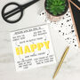 Personalised 'Reasons Why You Make Me Happy' Card, thumbnail 2 of 3