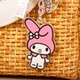 Hello Kitty My Melody Keyring With Charms, thumbnail 2 of 5