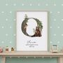 Personalised Woodland Baby Birth Print, thumbnail 3 of 7