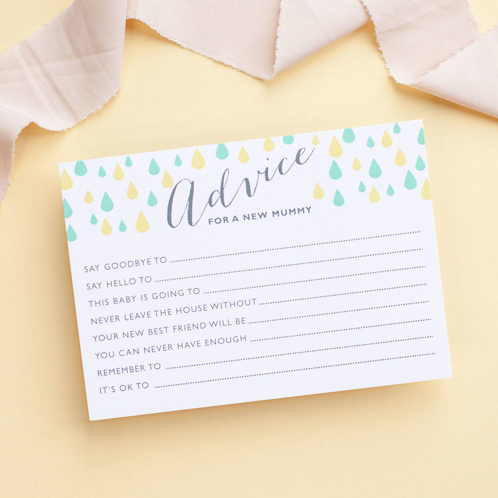 Baby Shower Advice Cards