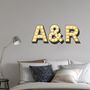 Personalised Initials Light Up Effect Wall Sticker, thumbnail 1 of 2