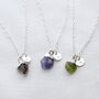 Personalised Sterling Silver Real Birthstone Necklace, thumbnail 2 of 8