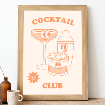 Cocktail Club Cartoon Print, 3 of 5