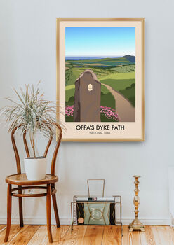 Offa's Dyke Path National Trail Travel Poster Art Print, 4 of 8