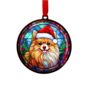 Pomeranian In Santa Hat Suncatcher Decoration, thumbnail 5 of 6