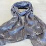 Silver Metallic Dragonfly Scarf, thumbnail 2 of 6