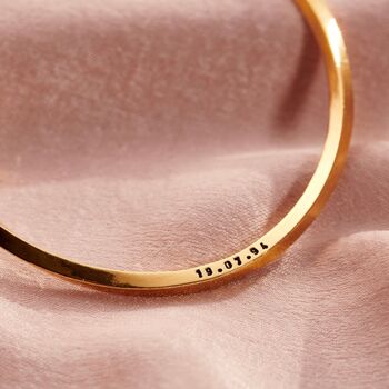 Forever Oval Personalised Bangle, 3 of 7