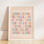 Personalised Colourful Wedding Print Gift, thumbnail 2 of 3