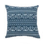 Iman Recycled Cotton Cushion Cover In Blue, thumbnail 2 of 3