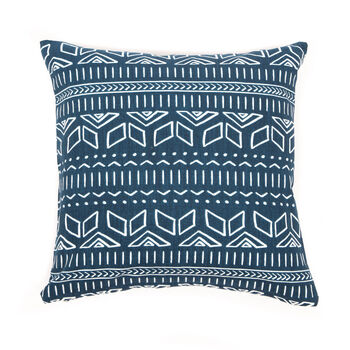 Iman Recycled Cotton Cushion Cover In Blue, 2 of 3