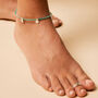 Be In Nature Green Onyx Silver Anklet, thumbnail 4 of 7