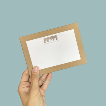 Personalised Elephant Correspondence Cards / Notelets, 4 of 4