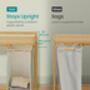 Multi Compartments Laundry Hamper Clothes Basket With Shelf, thumbnail 6 of 8
