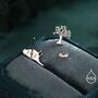 Mismatched Robin Bird And Tree Stud Earrings In Sterling Silver, thumbnail 7 of 12