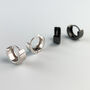 Sterling Silver Chunky Huggie Hoop Earrings, thumbnail 1 of 7