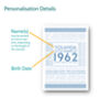 Personalised 60th Birthday Print Year Facts 1964 Gift, thumbnail 2 of 12