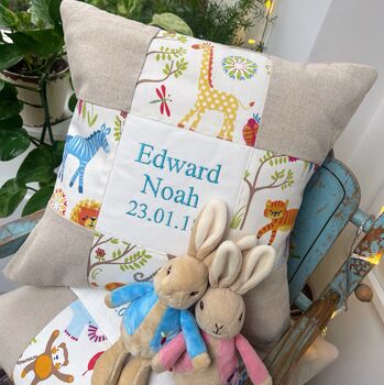 Jungle Name And Date Cushion, 7 of 7