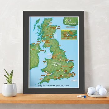 Personalised Scratch Off UK Golf Courses Print, 3 of 10