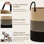 58 L Classic Brown Cotton Rope Woven Storage Basket, thumbnail 9 of 9