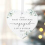 Personalised First Christmas Engaged Bauble, thumbnail 1 of 3