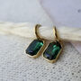 Emerald Gold Necklace Earring Set Personalised Pouch, thumbnail 3 of 7