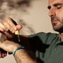 Flow Blue Turquoise Lava Bead Aromatherapy Bracelet, thumbnail 2 of 6