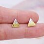 Sterling Silver Fuji Mountain Stud Earrings With 18ct Gold Coating, thumbnail 6 of 12