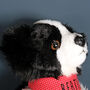 Border Collie Toy Dog, Optional Personalised Bandana, thumbnail 5 of 6