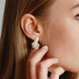 Keshi Pearl Cluster Stud Earrings In A Gift Box, thumbnail 5 of 12