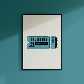 Personalised Show Ticket Print, Concert Gig Poster, 3 of 9