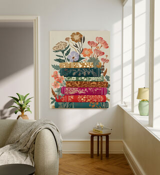 Botanical Book Stack Art Print, 2 of 4