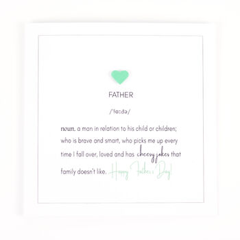 Definition Of Father Father's Day Card, 3 of 6