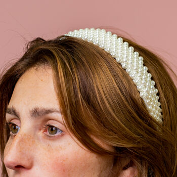 Pearl Statement Bridal Headband, 2 of 3