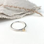 The Broad Sterling Silver And 9ct Gold Stacking Ring, thumbnail 2 of 5